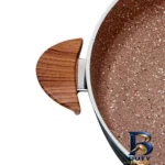 نمای جلو قابلمه اویز گرانیتی با در شیشه ای و دسته باکالیتی طراحی و جزئیات کلیدی
