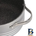 نمای جلو سرویس قابلمه و تابه گرانیت ۷ پارچه کرکماز مدل 3-2619 طراحی و جزئیات کلیدی