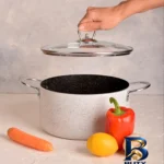نمای جلو سرویس قابلمه گرانیت ۴ پارچه مدل A۲۴۲۰ اصل طراحی و جزئیات کلیدی
