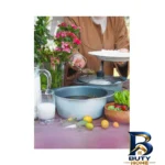 نمای جلو سرویس قابلمه و تابه گرانیت ۱۹ پارچه تکنو مدل پروانه طراحی و جزئیات کلیدی