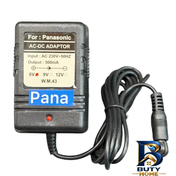 آداپتور 6 ولت پاناسونیک - نمای جلو - طراحی و جزئیات کلیدی