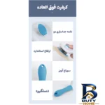 نمای بسته بندی شانه گربه و سگ آلوا مدل Mooca bl برچسب و بسته بندی