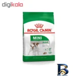 نمای جزئیات غذای خشک سگ کوچک رویال کنین مدل Mini Adult وزن 2 کیلوگرم نمای نزدیک دانه