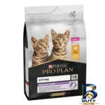 نمای کناری غذای خشک گربه پروپلن مدل Purina Kitten با وزن 1.5 کیلوگرم پروفایل و ساختار