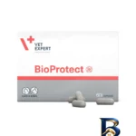 نمای بسته بندی قرص پروبیوتیک سگ و گربه مدل BioProtect وت اکسپرت بسته 60 عددی برچسب و بسته بندی