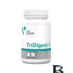 نمای بسته بندی قرص مکمل سگ و گربه وت اکسپرت مدل TriDigest تقویت گوارش بسته 40 عددی برچسب و بسته بندی