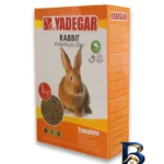 نمای بسته بندی غذای خرگوش یادگار مدل Pelleted وزن ۱ کیلوگرم بسته ۴ عددی برچسب و بسته بندی
