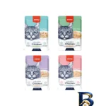 نمای بسته بندی پوچ گربه بالغ ونپی مدل Pack با طعم میکس وزن ۳۴۰ گرم بسته ۴ عددی برچسب و بسته بندی