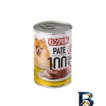 نمای بسته بندی کنسرو غذای سگ بالغ رداسپرینگ مدل Dog Chicken Pate طعم مرغ خالص وزن ۴۰۰ گرم بسته ۶ عددی برچسب و بسته بندی