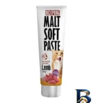 نمای بسته بندی خمیر مالت گربه رداسپرینگ مدل Malt Soft Paste Mix Pack بسته ۴ عددی برچسب و بسته بندی