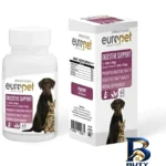 نمای بسته بندی قرص دستگاه گوارش سگ و گربه یوروپت مدل DIGESTIVE SUPPORT بسته ۶۰ عددی برچسب و بسته بندی