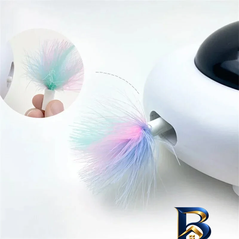 نمای بسته بندی اسباب بازی سگ و گربه مدل بشقاب پرنده Feather Flying Saucer برچسب و بسته بندی
