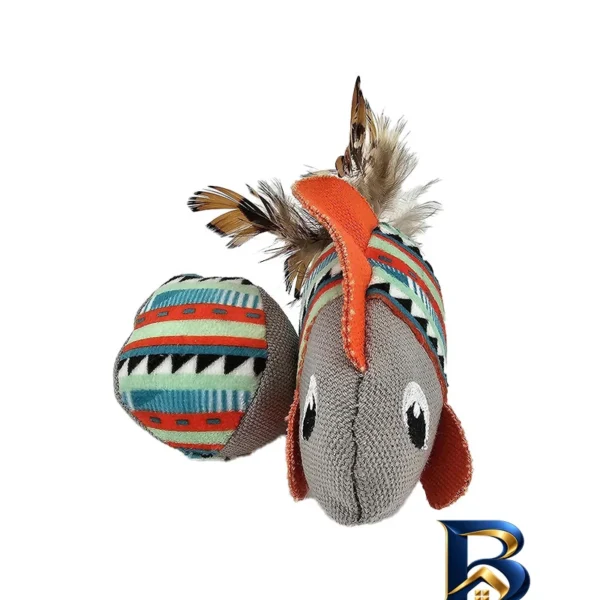 نمای بسته بندی اسباب بازی گربه مدل Jungle Series Catnip Toy با کت نیپ برچسب و بسته بندی