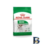 نمای بسته بندی غذای خشک سگ کوچک رویال کنین مدل Mini Adult وزن 2 کیلوگرم مهر کیسه و مواد