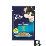 نمای جزئیات پوچ گربه بالغ فلیکس مدل The Delicacies طعم ماهی تن بسته ۲۶ عددی پرداخت و جزئیات مواد