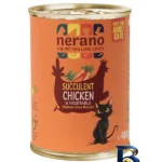 نمای جزئیات کنسرو غذای گربه بالغ نرانو مدل پته طعم گوشت و مرغ ماهی وزن 400 گرم بسته 12عددی پرداخت و جزئیات مواد
