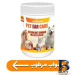 نمای جزئیات دستمال مرطوب و سواب سگ گربه مخصوص گوش اطراف چشم کوالاپت مدل Koala۰۱ بسته چهار عددی اصل پرداخت و جزئیات مواد