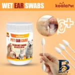 نمای کناری دستمال مرطوب و سواب سگ گربه مخصوص گوش اطراف چشم کوالاپت مدل Koala۰۱ بسته چهار عددی اصل پروفایل و ساختار