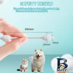 نمای کناری دستمال مرطوب و سواب سگ گربه مخصوص گوش اطراف چشم کوالاپت مدل Koala۰۱ بسته چهار عددی اصل پروفایل و ساختار