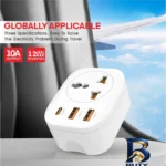 نمای در اتاق تبدیل دیواری و شارژر ارلدام مدل ۴IN۱ POWER SOCKET اصل سبک اتاق و مقیاس