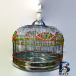 نمای کناری قفس پرندگان مدل سهره ای گرد کد363640 پروفایل و ساختار