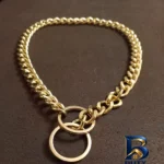 نمای کناری قلاده سگ و گربه طرح کلاسیک مدل 2 حلقه با کیفیت پروفایل و ساختار
