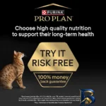 نمای کناری غذای خشک گربه پروپلن مدل Purina Kitten با وزن 1.5 کیلوگرم پروفایل و ساختار