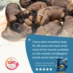 نمای کناری شیر خشک سگ بیفار مدل lactol pupy با وزن 250 گرم پروفایل و ساختار