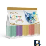 نمای کناری تشویقی گربه رانووا مدل Freeze Dried Lollipops با طعم میکس وزن 1.4 گرم بسته ۲۵ عددی پروفایل و ساختار