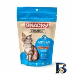 نمای کناری تشویقی گربه اسنکی مدل Crunch با طعم مرغ و ماهی وزن 240 گرم مجموعه 4 عددی پروفایل و ساختار