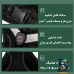نمای جلو قلاده طرح چراغدار مدل FH۰۱ BK اصل چیدمان صفحه و نشانگرها