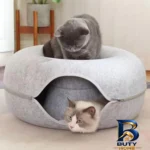 نمای جزئیات جای خواب و تونل گربه مدل Donut با طراحی زیبا پرداخت و جزئیات مواد