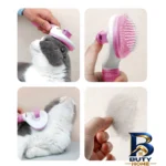 نمای جزئیات شانه سگ و گربه آلوا مدل Mooca PK با کیفیت پرداخت و جزئیات مواد