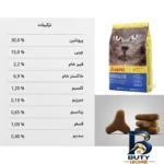 نمای بسته بندی غذای خشک گربه جوسرا مدل Marinesse ضد حساسیت وزن 2 کیلوگرم مهر کیسه و مواد