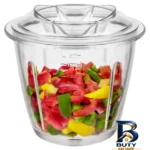 نمای جزئیات خردکن سنکور مدل SCB 6150SS با طراحی مدرن پرداخت و جزئیات مواد