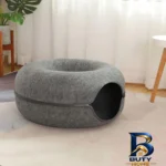 نمای کناری جای خواب و تونل گربه مدل Donut با طراحی زیبا پروفایل و ساختار