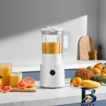 نمای جلو مخلوط کن ۱۶۰۰ لیتری شیائومی مدل Smart Blender MCLJ۰۰۱CM-۱A اصل طراحی و جزئیات کلیدی