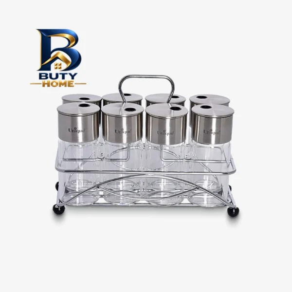 ست جا ادویه یونیک 8 پارچه مدل 1624 با استند