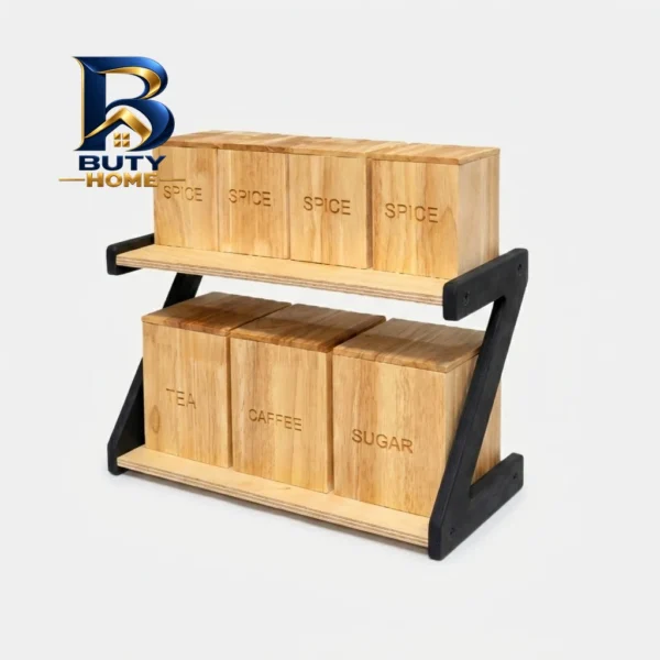 ست پاسماوری ۷ پارچه مدل چوبی کد BM۳۷۳۷ به همراه استند اصل
