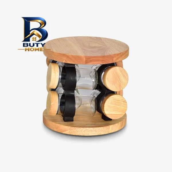 ست جا ادویه ۸ پارچه لیمون مدل چوبی کد 2305