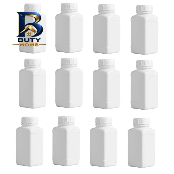 بطری پلی اتیلن مکعبی با گنجایش 0.5 لیتر بسته 12 عددی