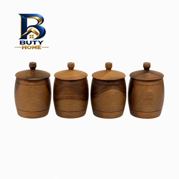 بانکه مدل چوب گردو خمره ای کد L۱۳ بسته ۴ عددی اصل