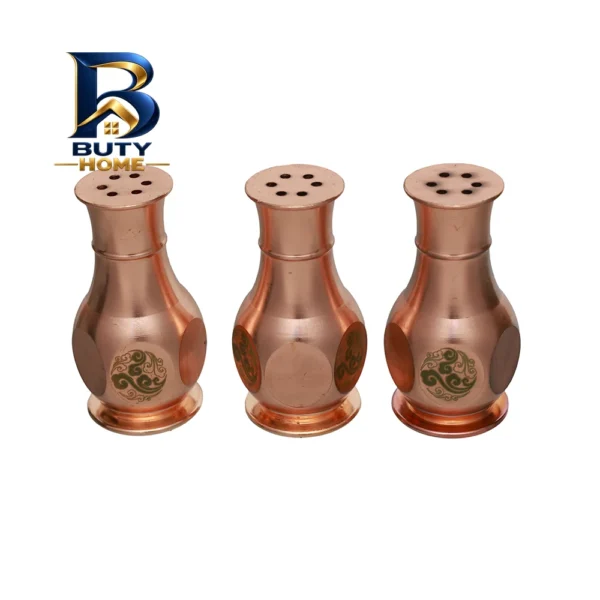 نمکدان مسی مدل ترنج مجموعه سه عددی زیبا