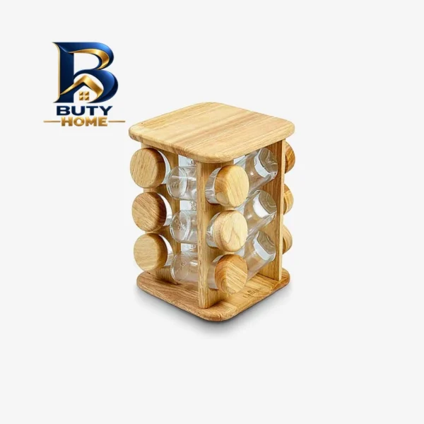 ست جا ادویه ۱۲ پارچه مدل NU از چوب