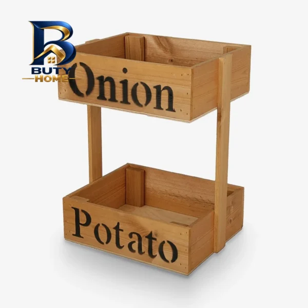 سبد پیاز و سیب زمینی مدل چوبی کلاسیک