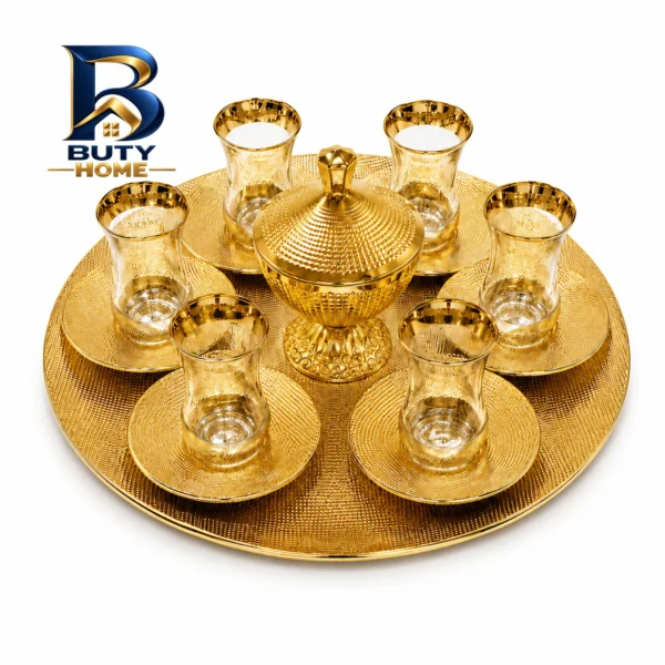 سرویس چای خوری ۱۴ پارچه مناسب برای ۶ نفره مدل کلاسیک لورنزا