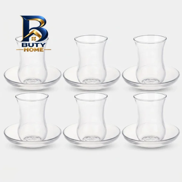 استکان نعلبکی پاشاباغچه سری آسکادار کد 97177 بسته ۶ عددی