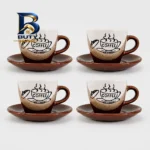 ست فنجان و نعلبکی ۸ پارچه ۴ نفره مدل موکا