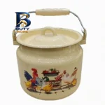 ظرف نگهدارنده لعابی طرح خروس