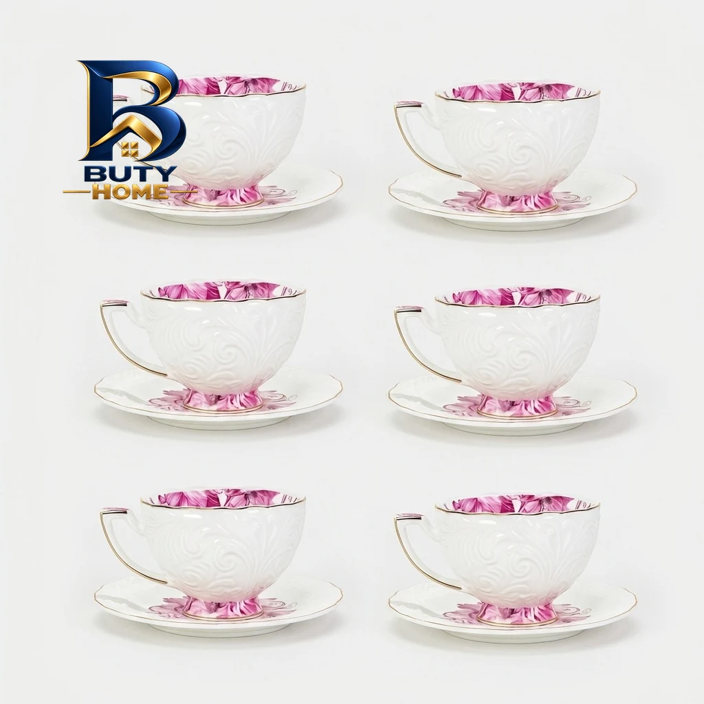 سرویس چای خوری ۱۲ پارچه ۶ نفره مدل dantella f شاهین سرویس چای خوری ۱۲ پارچه ۶ نفره مدل dantella f شاهین